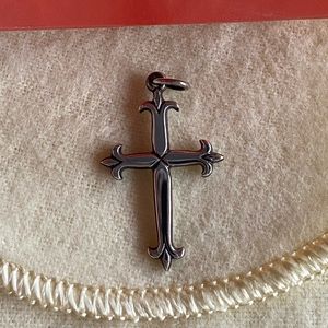 RETIRED James Avery Large Fleuree Charm/Pendant